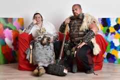 Auch die Haudegen vom Geretsrieder LARP-Verein lassen sich das Fotoshooting nicht entgehen