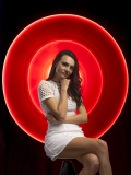 Model und Lightpainting (Foto: Andy Ilmberger)