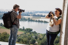 Hinter den Kulissen: Shooting auf der Walhalla (Foto: Klaus Rühling)