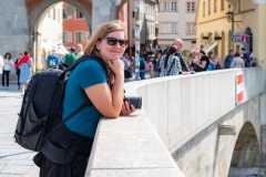 Hinter den Kulissen: Foto-Pause auf der Steinernen Brücke (Foto: Sandra Ilmberger)