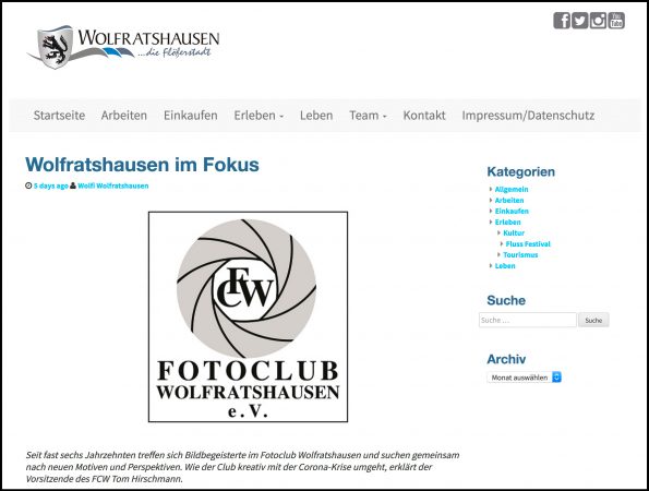 Blog Stadt Wolfratshausen August 2020