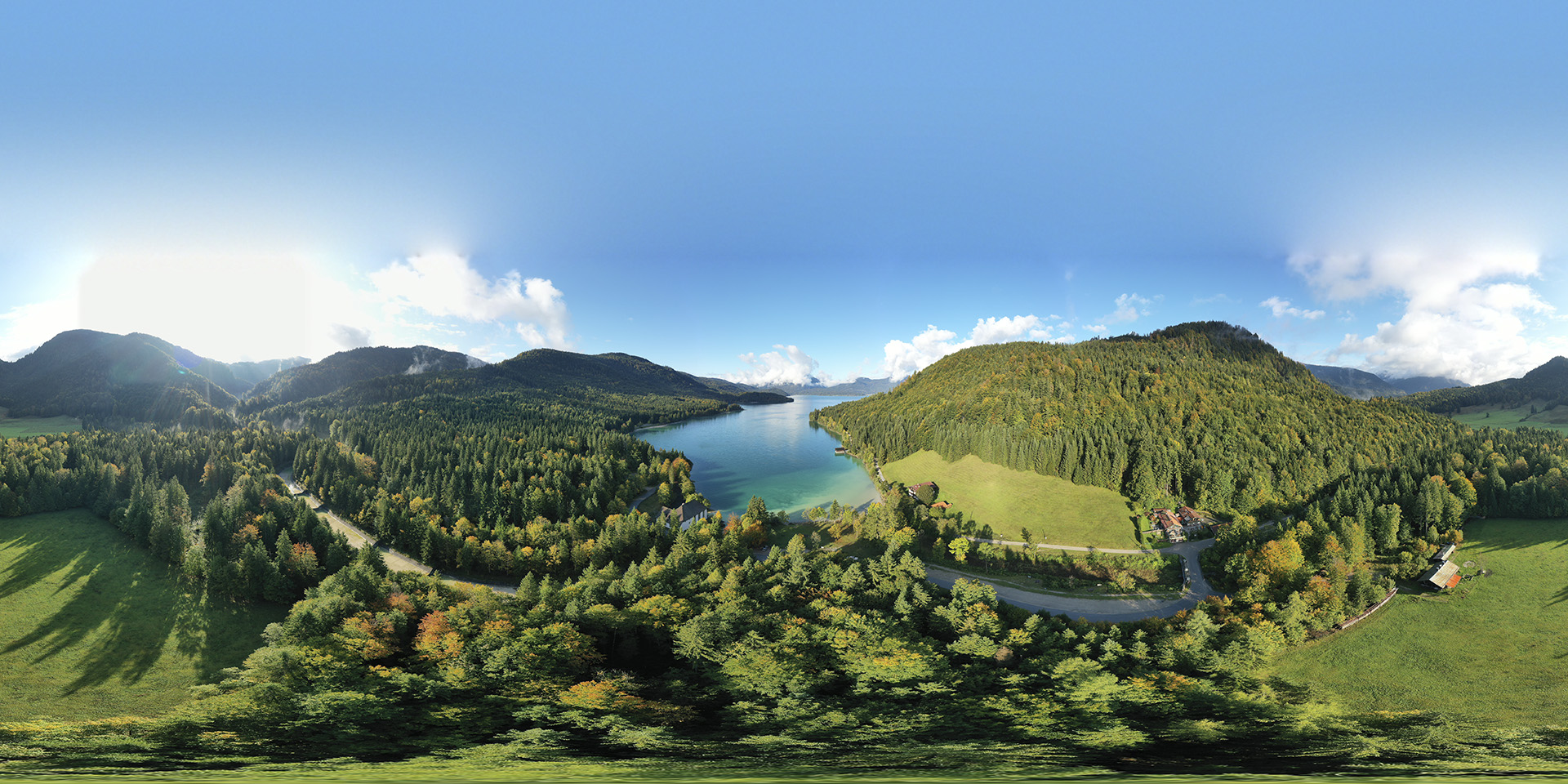 Drohnenfotografie - Walchensee 360-Grad-Panorama (Johannes Schlandt)